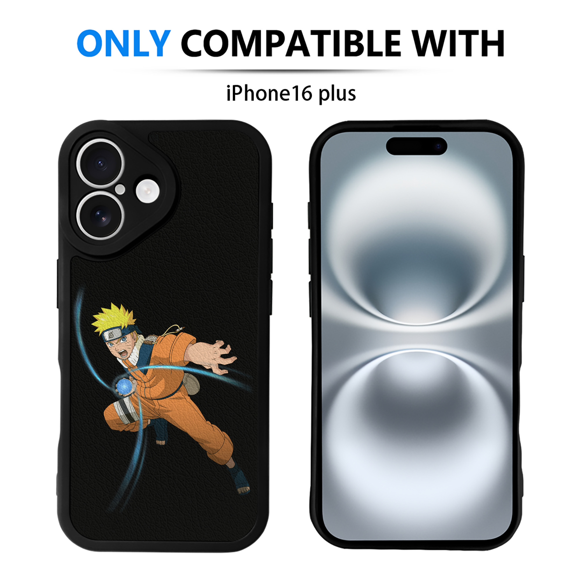 （画像用） NARUTO -ナルト- うずまき ナルト Uzumaki Naruto 【iPhone 16シリーズ対応】シリコンスマホケース（レザー調） 材質：シリコン